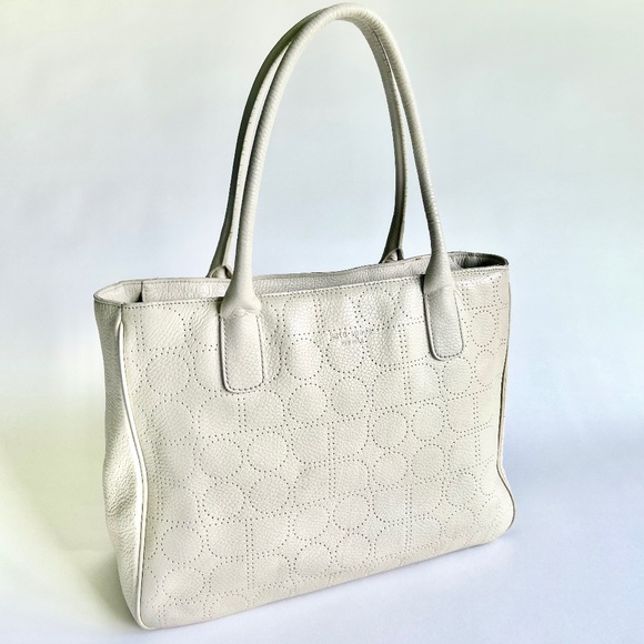 Kate Spade White Genuine Leather Handbag Shoulder Bag - Picture 3 of 16